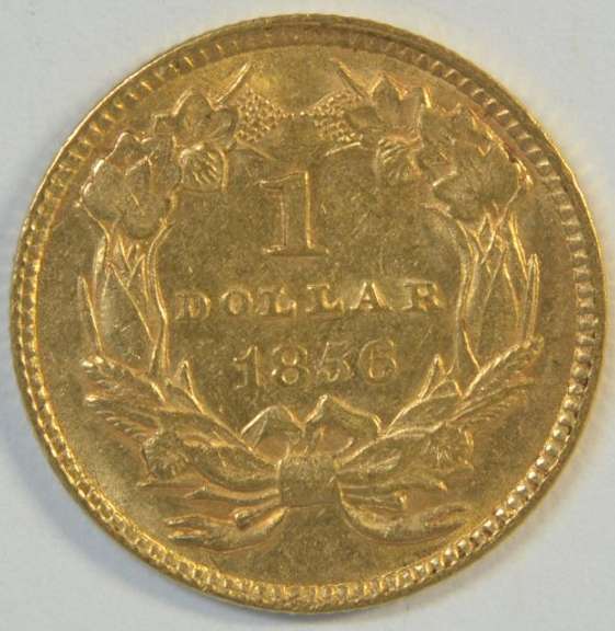 Very pretty and lustrous 1856 Type 3 $1 Gold Piece