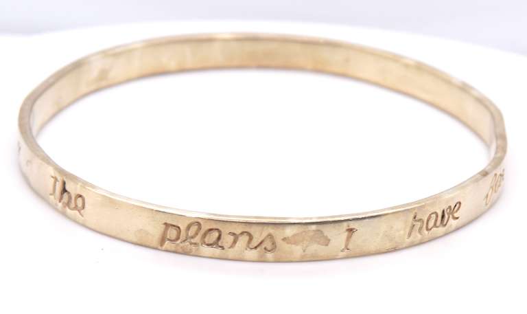 Vintage 925 Sterling Silver Engraved Bangle
