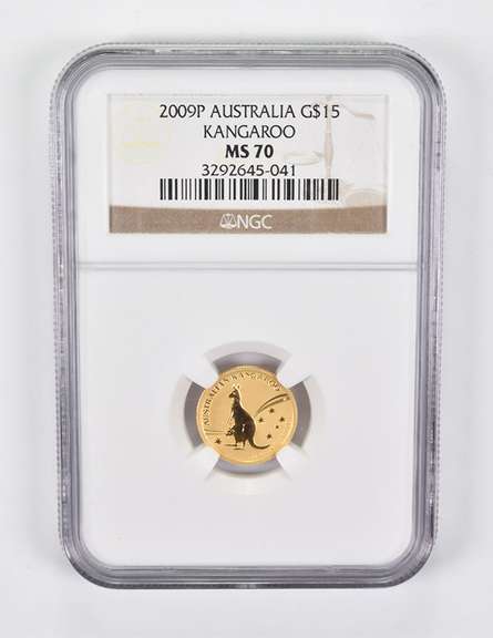 MS70 2009-P Australia $15 Gold Kangaroo NGC
