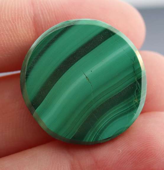Phenomenal 51.83ct banded Malachite cabochon