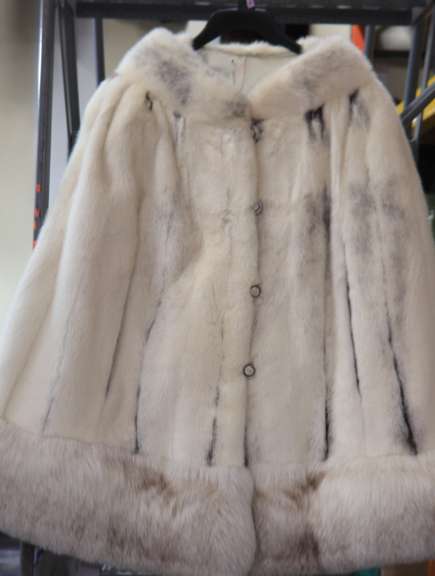 off White Mink Cape