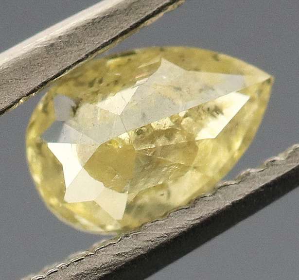 Pear cut .25ct canary yellow Diamond