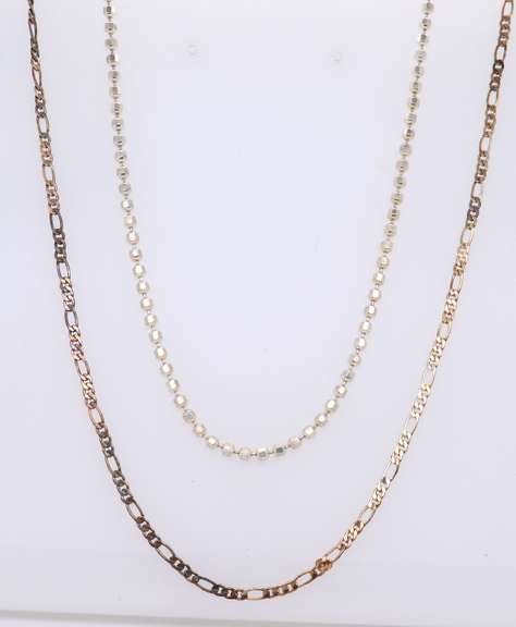 Lot of 2 Vintage 925 Sterling Silver Chains