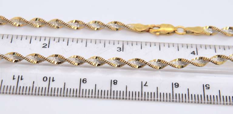 Vintage Italian 925 Sterling Silver Rope Chain Necklace