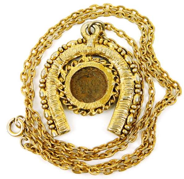 1906 Indian Head Penny Horseshoe Necklace
