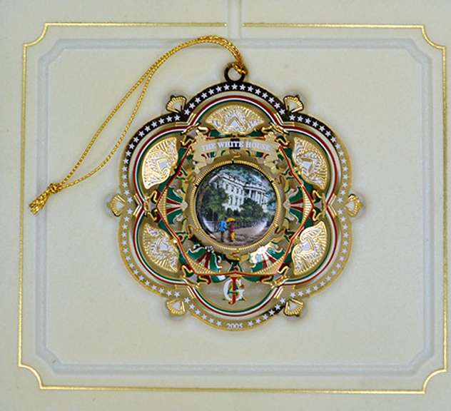 Elegant Collection of Five Christmas Ornaments by the White House Historical Association.