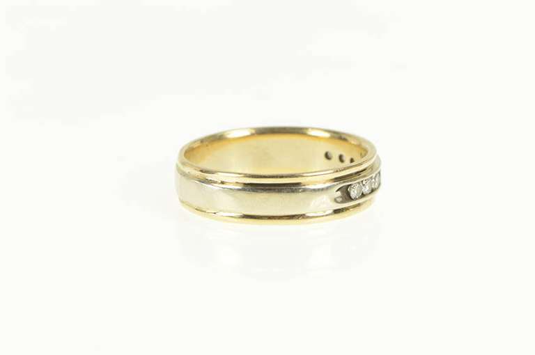 14K Yellow Gold 0.50 Ctw Diamond Classic Wedding Band Ring