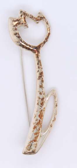Vintage 925 Sterling Silver Flower Brooch