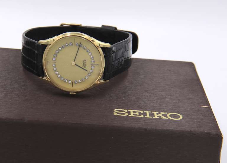 Seiko Yellow Gold Bezel Watch