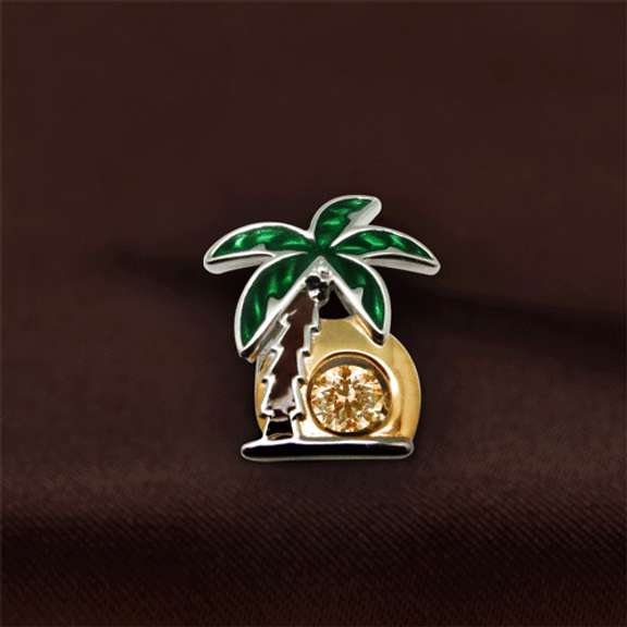 Platinum over 925 non tarnish sterling silver with  Dancing stone Pendant