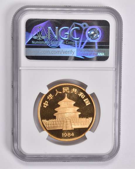 MS69 1984 China 100 Yuan 1 Oz. .999 Fine Gold Panda NGC
