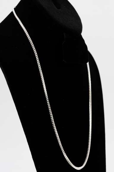 .925 Italian Sterling Silver 2.5mm Franco Chain 24 Inches