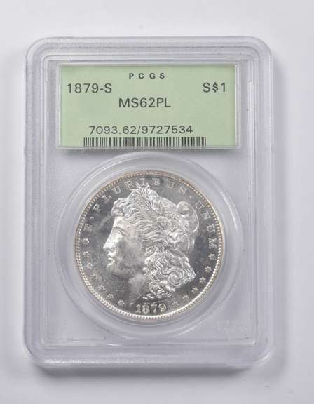 MS62 PL 1879-S Morgan Silver Dollar PCGS