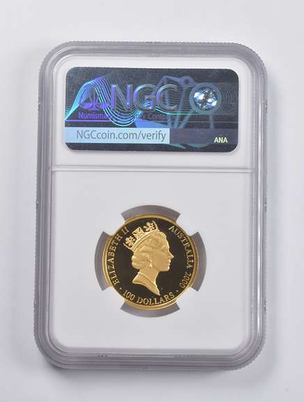 PF64UCAM 2000-P Australia $100 Gold Coin Sydney Olympics Colorized NGC