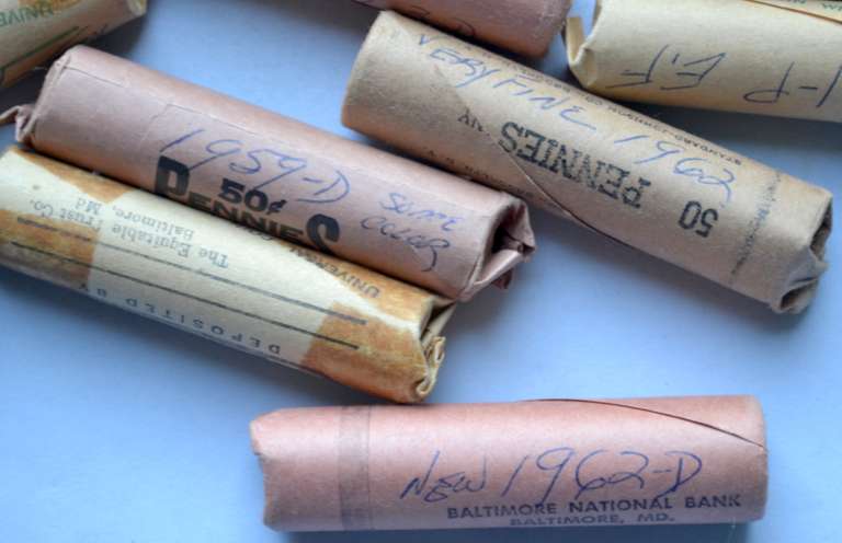 27 Solid Date Early Memorial Cent Rolls 1959-63