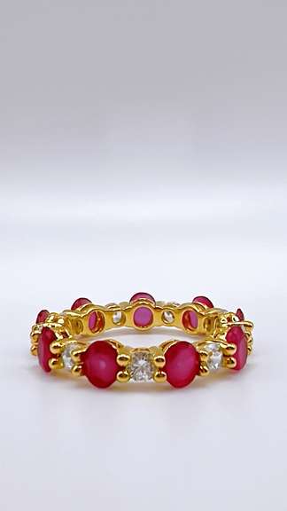 Beautiful Ruby Gemstone Band Ring