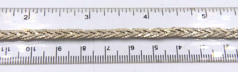 Set of Vintage Italian 925 Sterling Silver Braided Necklace with Bracelet
