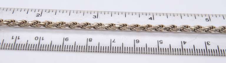 Vintage Italian 925 Sterling Silver Rope Bracelet