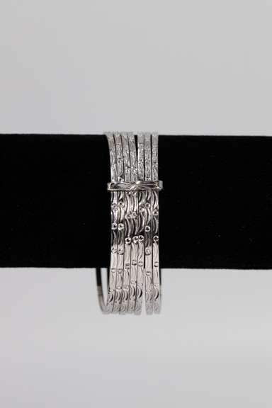 .925 Sterling Silver Baby 7 Day Bangle Bracelet Inside Diameter 55mm