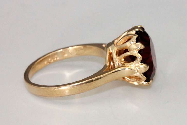 Luscious Garnet in 14k Gold Ring