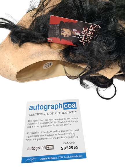 Alice Cooper Autographed Mask & Custom Display Stand Exact Photo Proof ACOA