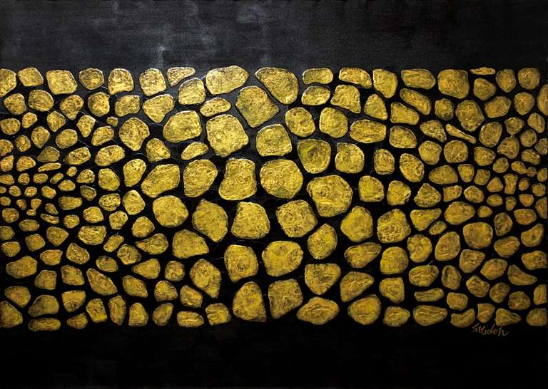 Saeideh Gilani Original Acrylic on Canvas Play with Black Series