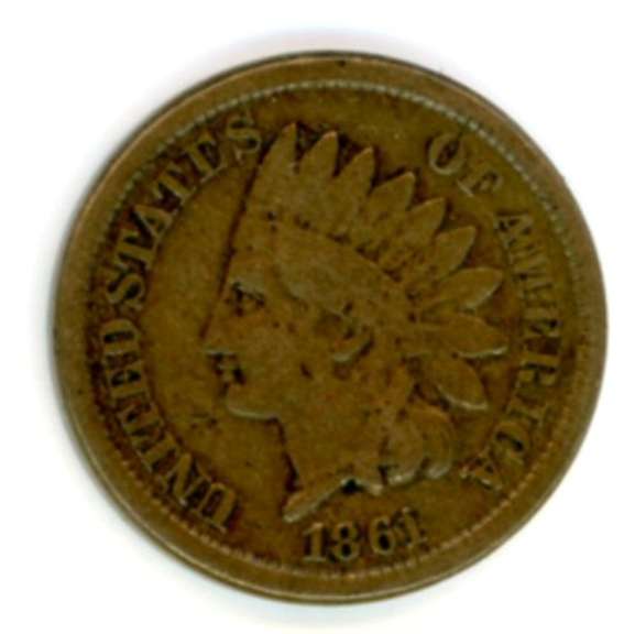 1861 Copper-Nickel Indian Head Cent