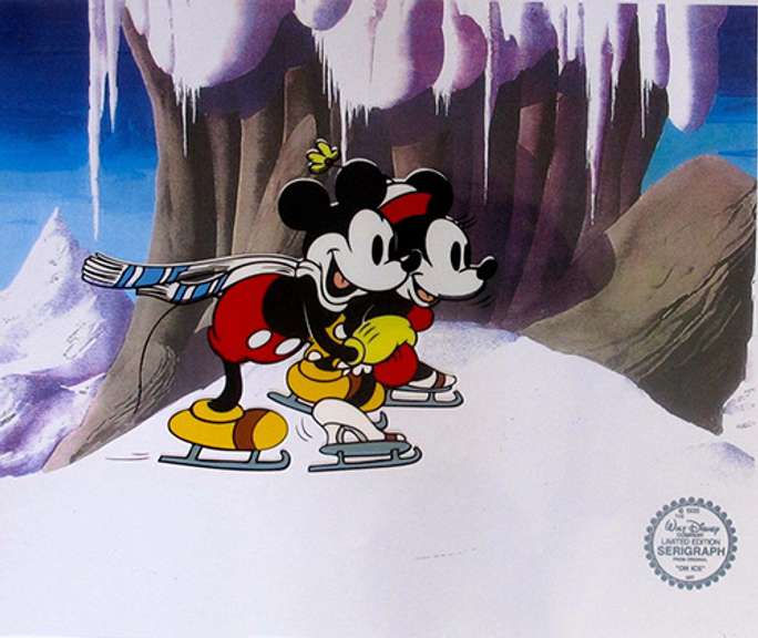 Disney, MICKEY & MINNIE MOUSE as Ice Skaters