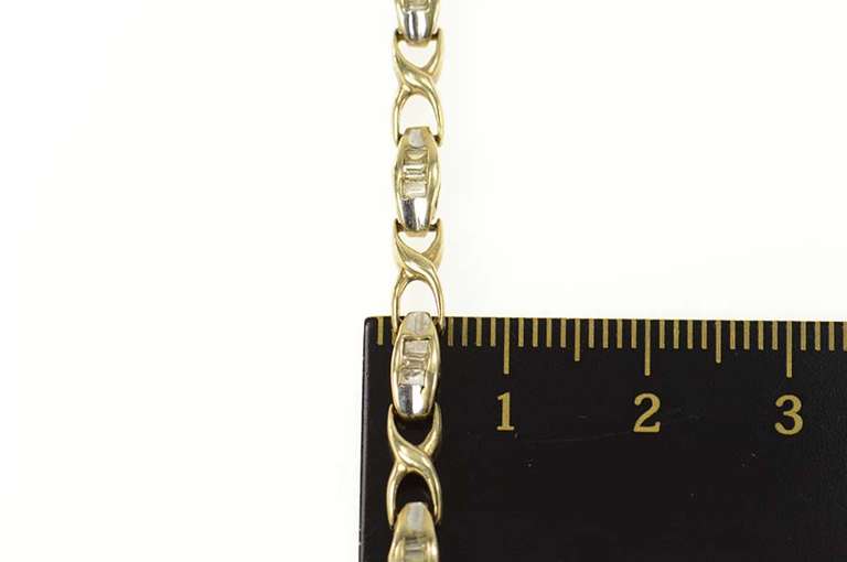 10K Yellow Gold 0.78 Ctw Diamond Baguette Hugs & Kisses Bracelet