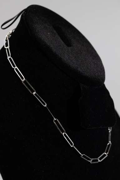 Italian .925 Sterling Silver 5mm Paperclip Chain 16 Inches