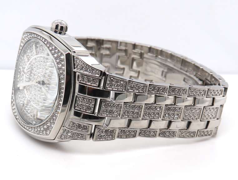 Bulova Phantom I Crystal Pave Quartz 40mm Watch
