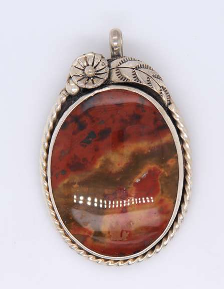 Vintage Sterling Silver Gemstone Pendant