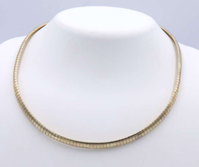 Vintage Italian 925 Sterling Silver Omega Necklace