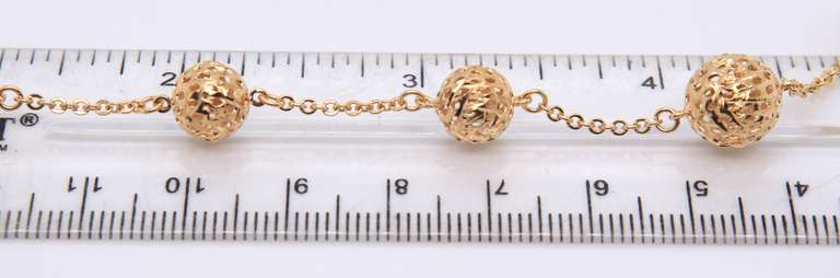 Italian 925 Sterling Silver Ball Necklace