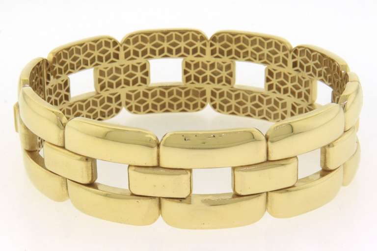Handsome Italian 14k Gold Chain Bracelet