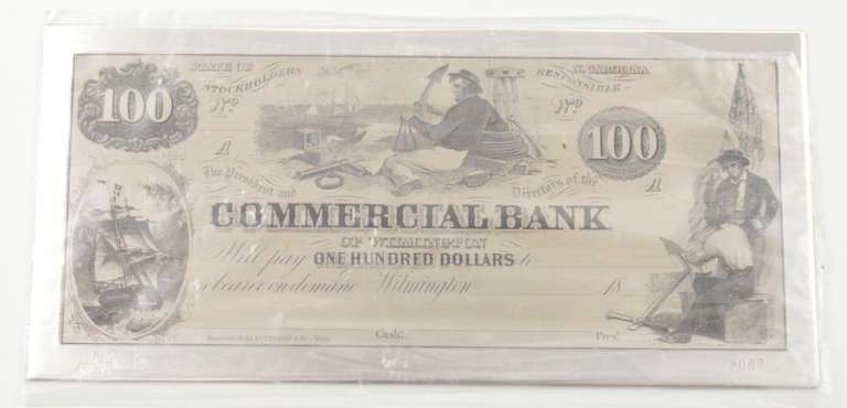 Commerical Bank Of Wilmington NC Sterling Silver Art Bar .925 149.3g