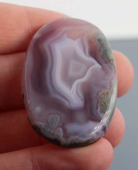 Super cool 76.50ct Chalcedony and Chlorite cabochon