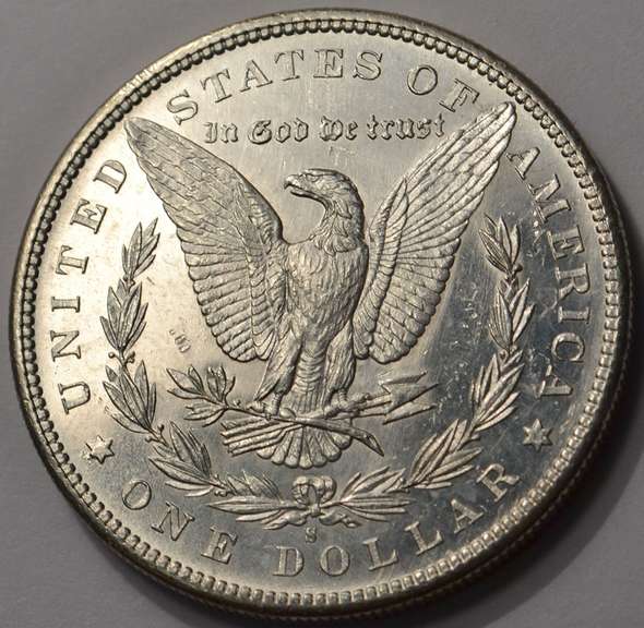1880-S Flashy Morgan Silver Dollar Brilliant Uncirculated.