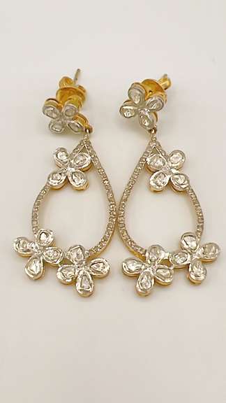 Sterling Silver Diamond Earrings