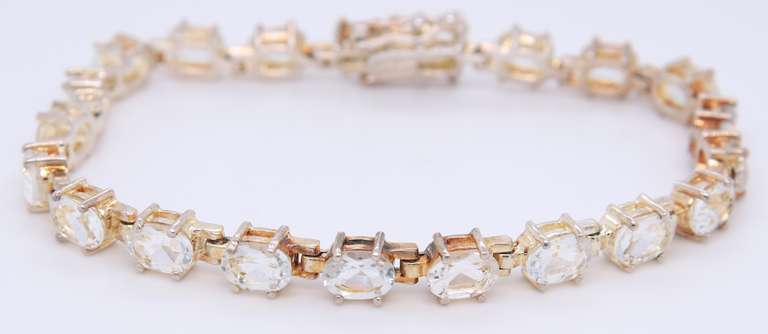 Vintage 925 Sterling Silver Cubic Zirconia Tennis Bracelet