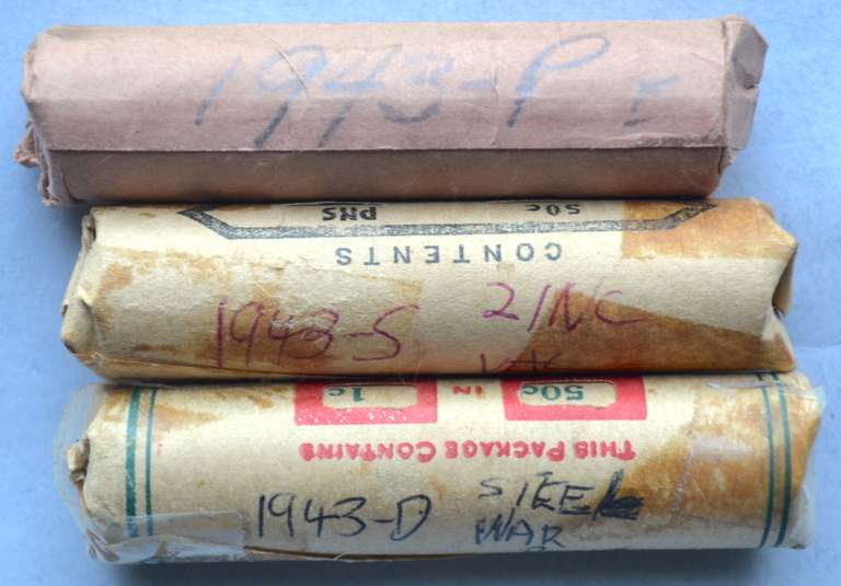 1916 1918 &1919 Sealed Lincoln Cent Rolls..