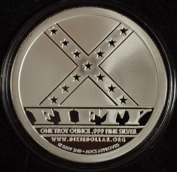 "God Save The South" Jefferson Davis 1 Ounce .999 Silver Round