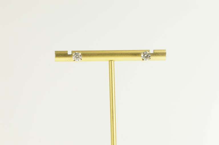 14K Yellow Gold 0.50 Ctw Round Diamond Solitaire Stud Earrings