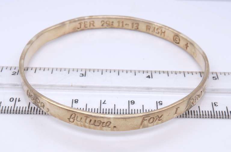 Vintage 925 Sterling Silver Engraved Bangle