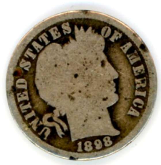 1898-O Barber Dime