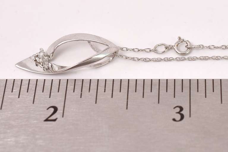 Excellent Diamond Pendant Necklace in White Gold