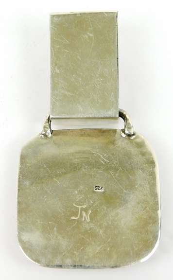 Massive Sterling Agate & Gemstones  Signed Pendant