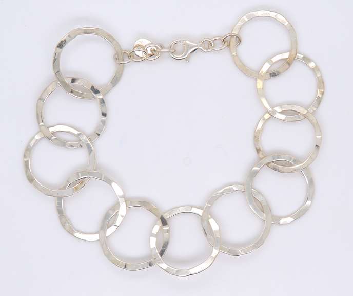 925 Sterling Silver Circle Link Bracelet