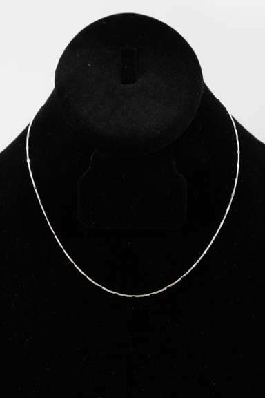 Italian .925 Sterling Silver 1mm Snake Chain w/Design 16 Inches