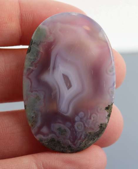 Super cool 76.50ct Chalcedony and Chlorite cabochon